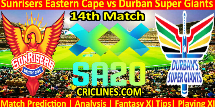 Today Match Prediction-SEC vs DSG-SA20 T20 2025-Dream11-14th Match-Who Will Win