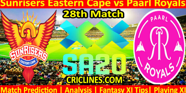 Today Match Prediction-SEC vs PR-SA20 T20 2025-Dream11-28th Match-Who Will Win