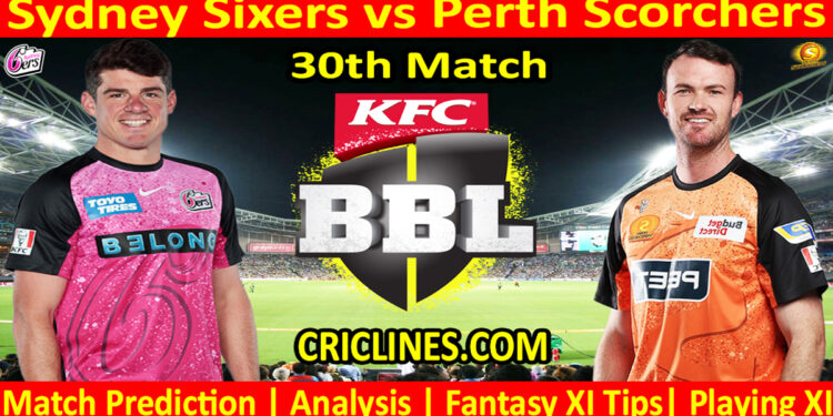 Today Match Prediction-SYS vs PRS-Dream11-BBL T20 2024-25-30th Match-Who Will Win