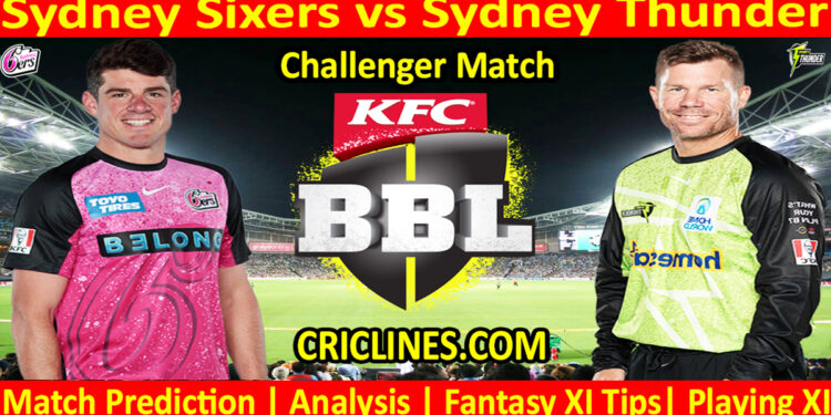 Today Match Prediction-SYS vs SYT-Dream11-BBL T20 2024-25-Challenger Match-Who Will Win