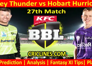 Today Match Prediction-SYT vs HBH-Dream11-BBL T20 2024-25-27th Match-Who Will Win