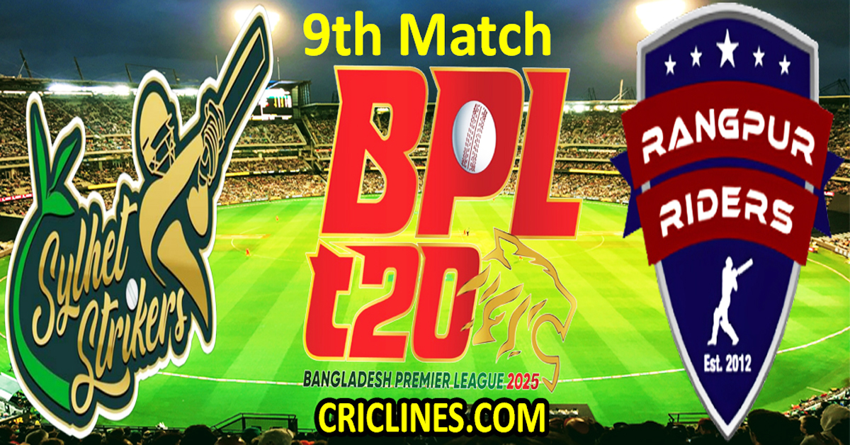 Today Match Prediction-Sylhet Strikers vs Rangpur Riders-Dream11-BPL T20-2024-25-9th Match-Who Will Win