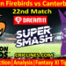 Today Match Prediction-WF vs CK-Dream11-Super Smash T20 2024-25-22nd Match-Who Will Win