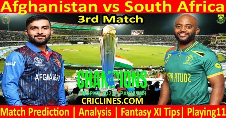 Today Match Prediction-AFG vs SA-ICC Champions Trophy-CT 2025-3rd Match-Who Will Win
