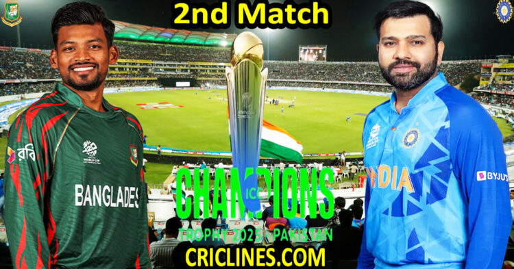 Today Match Prediction-Bangladesh vs India-ICC Champions Trophy-CT 2025-2nd Match-Who Will Win