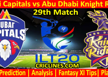 Today Match Prediction-DC vs ADKR-IL T20 2025-29th Match-Who Will Win