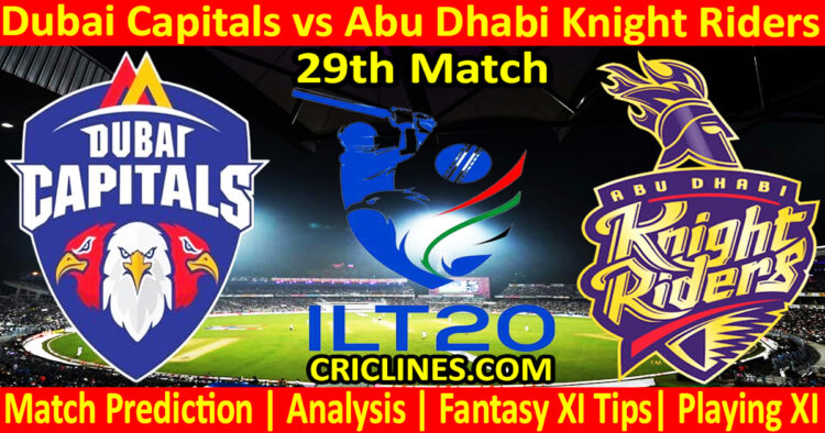 Today Match Prediction-DC vs ADKR-IL T20 2025-29th Match-Who Will Win