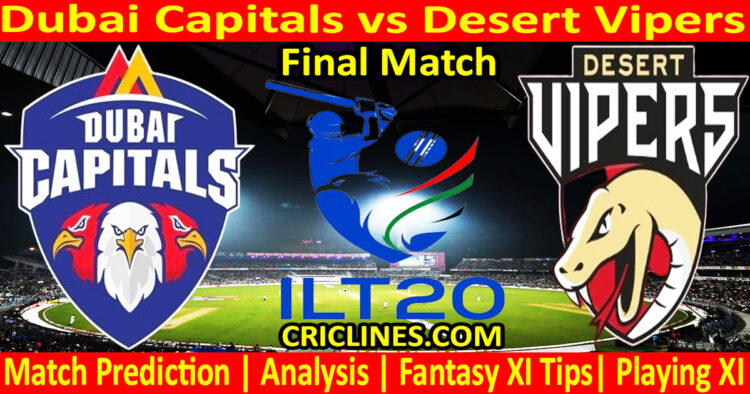 Today Match Prediction-DC vs DV-IL T20 2025-Final Match-Who Will Win