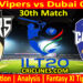 Today Match Prediction-DV vs DC-IL T20 2025-30th Match-Who Will Win