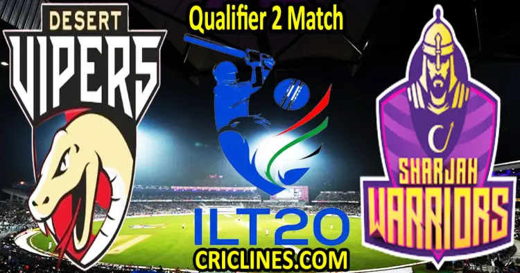 Today Match Prediction-Desert Vipers vs Sharjah Warriorz-IL T20 2025-Qualifier 2 Match-Who Will Win