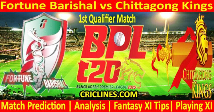 Today Match Prediction-FB vs CKS-Dream11-BPL T20-2024-25-1st Qualifier Match-Who Will Win