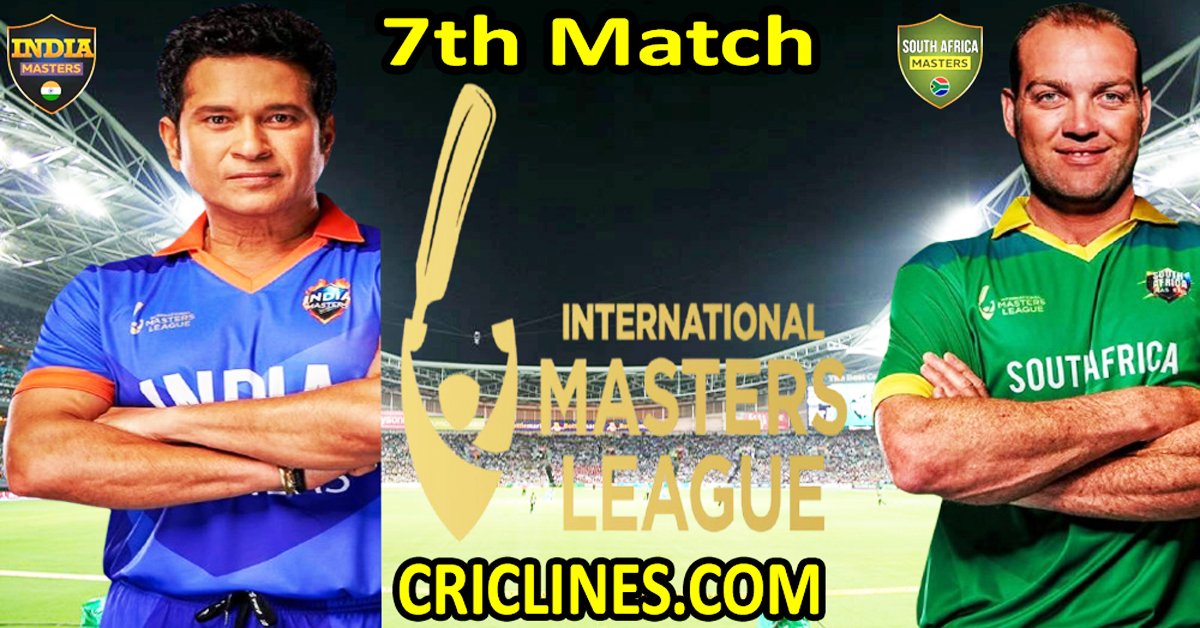 Today Match Prediction-India Masters vs South Africa Masters-IML T20 2025-7th Match-Who Will Win