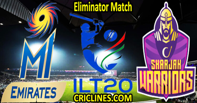 Today Match Prediction-MI Emirates vs Sharjah Warriorz-IL T20 2025-Eliminator Match-Who Will Win
