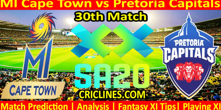 Today Match Prediction-MICT vs PC-SA20 T20 2025-Dream11-30th Match-Who Will Win