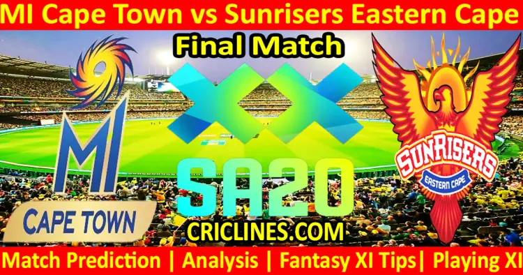 Today Match Prediction-MICT vs SEC-SA20 T20 2025-Dream11-Final Match-Who Will Win