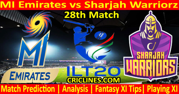 Today Match Prediction-MIE vs SW-IL T20 2025-28th Match-Who Will Win