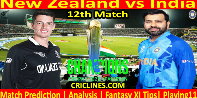 Today Match Prediction-NZL vs IND-ICC Champions Trophy-CT 2025-12th Match-Who Will Win
