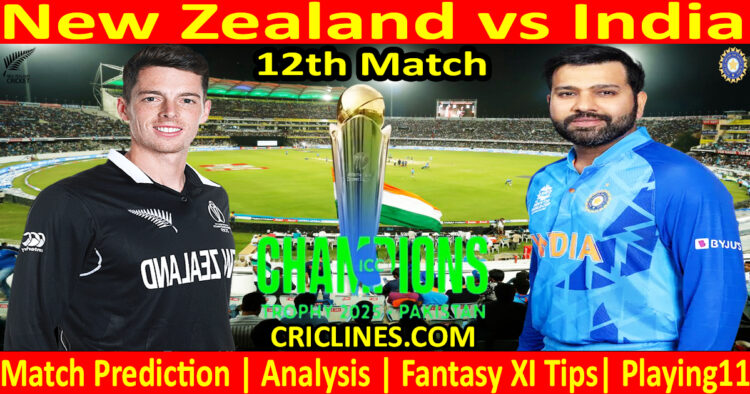 Today Match Prediction-NZL vs IND-ICC Champions Trophy-CT 2025-12th Match-Who Will Win