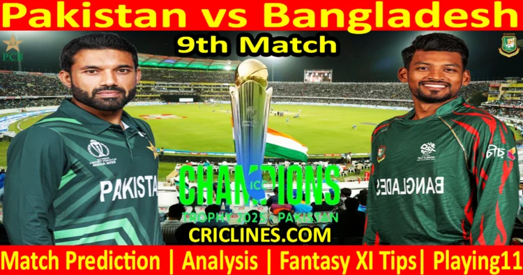 Today Match Prediction-PAK vs BAN-ICC Champions Trophy-CT 2025-9th Match-Who Will Win