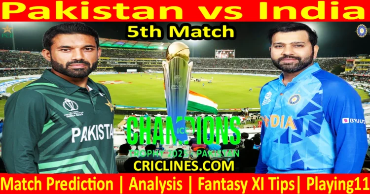 Today Match Prediction-PAK vs IND-ICC Champions Trophy-CT 2025-5th Match-Who Will Win