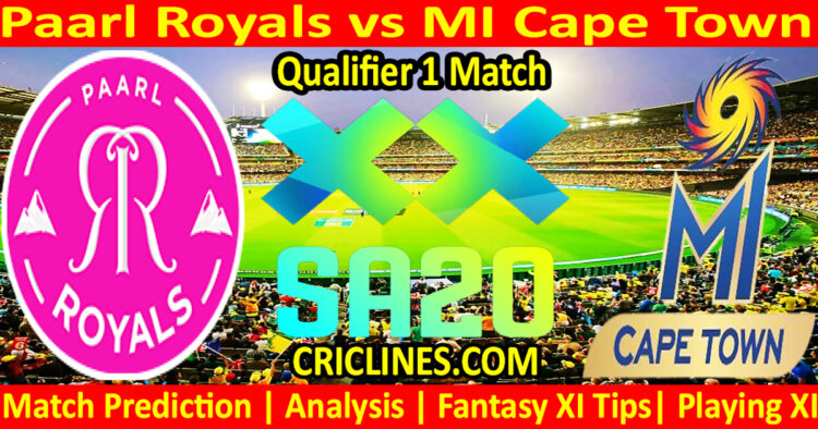 Today Match Prediction-PR vs MICT-SA20 T20 2025-Dream11-Qualifier 1 Match-Who Will Win