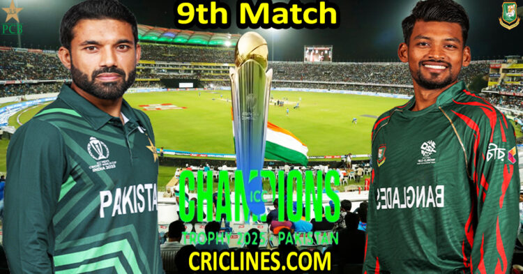 Today Match Prediction-Pakistan vs Bangladesh-ICC Champions Trophy-CT 2025-9th Match-Who Will Win