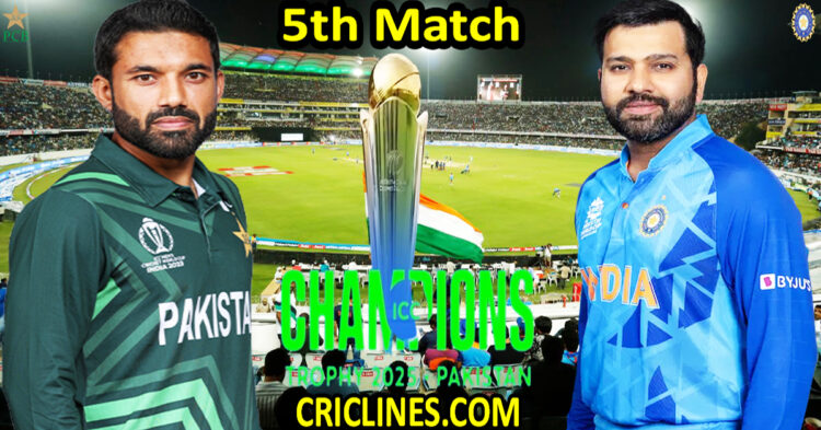 Today Match Prediction-Pakistan vs India-ICC Champions Trophy-CT 2025-5th Match-Who Will Win