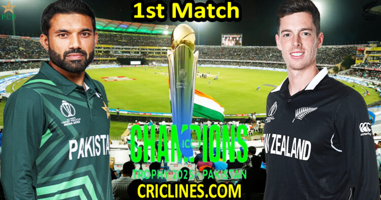 Today Match Prediction-Pakistan vs New Zealand-ICC Champions Trophy-CT 2025-1st Match-Who Will Win