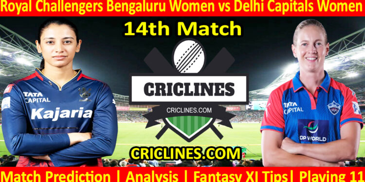 Today Match Prediction-RCBW vs DCW-WPL T20 2025-14th Match-Dream11-Who Will Win