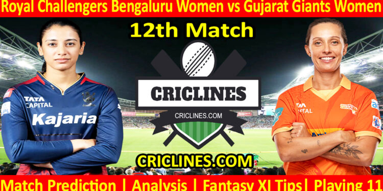 Today Match Prediction-RCBW vs GGW-WPL T20 2025-12th Match-Dream11-Who Will Win