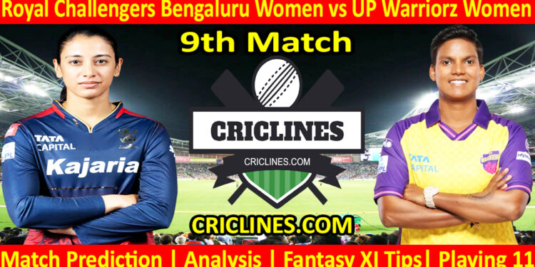 Today Match Prediction-RCBW vs UPW-WPL T20 2025-9th Match-Dream11-Who Will Win