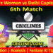 Today Match Prediction-UPW vs DCW-WPL T20 2025-6th Match-Dream11-Who Will Win