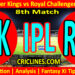 Today Match Prediction-CSK vs RCB-IPL Match Today 2025-8th Match-Venue Details-Dream11-Toss Update-Who Will Win