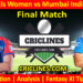 Today Match Prediction-DCW vs MIW-WPL T20 2025-Final Match-Dream11-Who Will Win