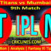 Today Match Prediction-GT vs MI-IPL Match Today 2025-9th Match-Venue Details-Dream11-Toss Update-Who Will Win