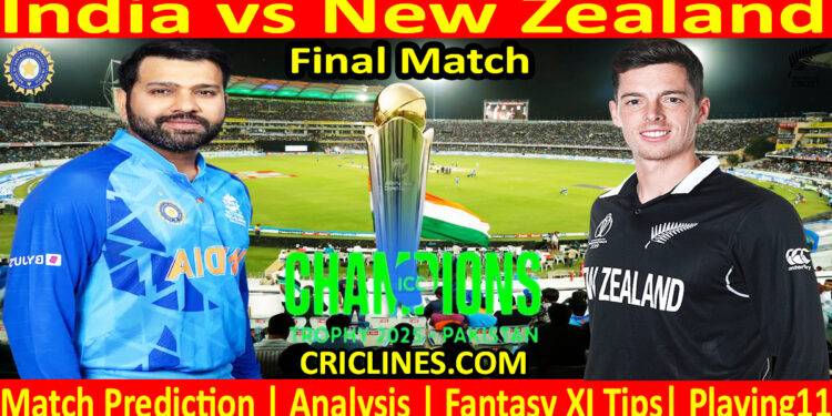 Today Match Prediction-IND vs NZL-ICC Champions Trophy-CT 2025-Final Match-Who Will Win