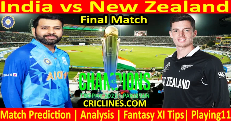 Today Match Prediction-IND vs NZL-ICC Champions Trophy-CT 2025-Final Match-Who Will Win