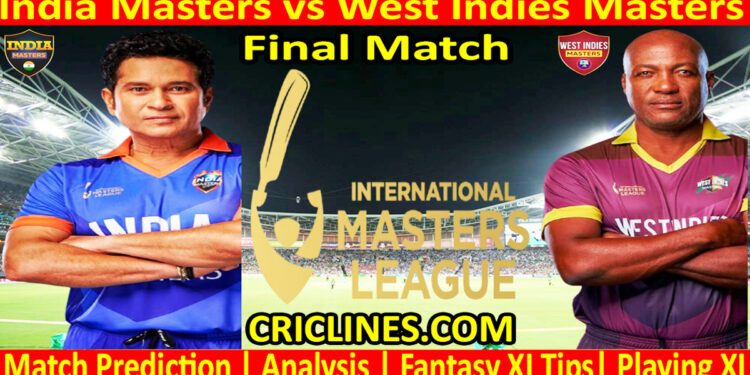 Today Match Prediction-INDM vs WIM-IML T20 2025-Final Match-Who Will Win