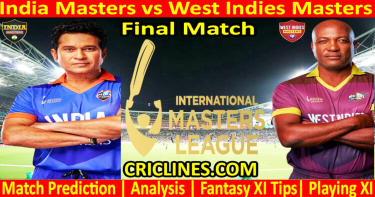Today Match Prediction-INDM vs WIM-IML T20 2025-Final Match-Who Will Win