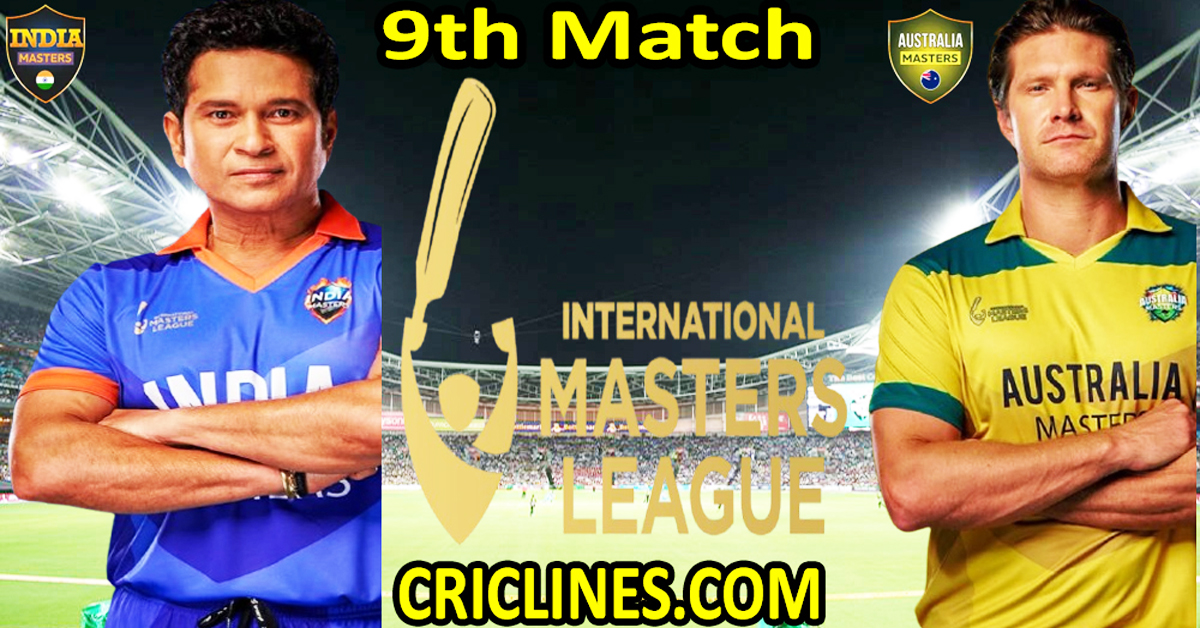 Today Match Prediction-India Masters vs Australia Masters-IML T20 2025-9th Match-Who Will Win