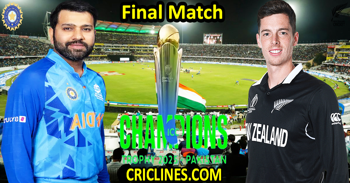 Today Match Prediction-India vs New Zealand-ICC Champions Trophy-CT 2025-Final Match-Who Will Win