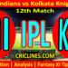 Today Match Prediction-MI vs KKR-IPL Match Today 2025-12th Match-Venue Details-Dream11-Toss Update-Who Will Win