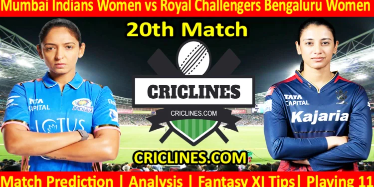 Today Match Prediction-MIW vs RCBW-WPL T20 2025-20th Match-Dream11-Who Will Win