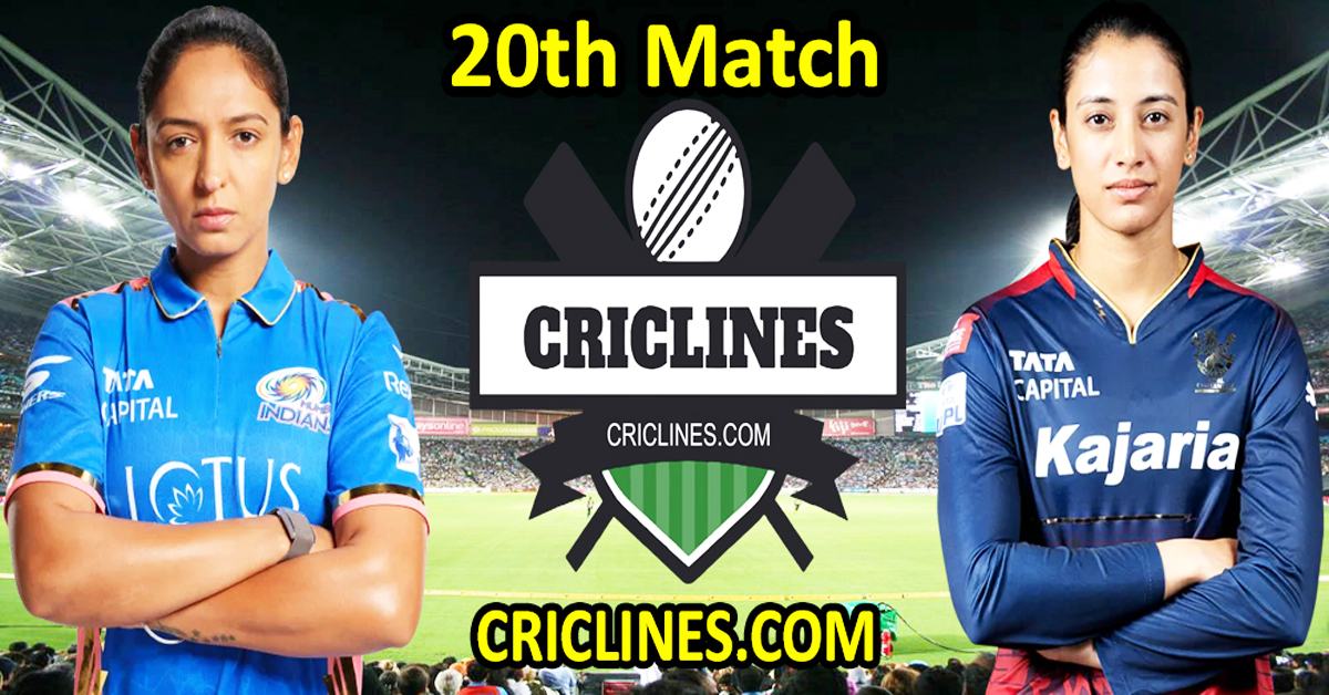 Today Match Prediction-Mumbai Indians Women vs Royal Challengers Bengaluru Women-WPL T20 2025-20th Match-Dream11-Who Will Win