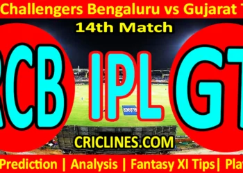 Today Match Prediction-RCB vs GT-IPL Match Today 2025-14th Match-Venue Details-Dream11-Toss Update-Who Will Win