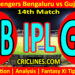 Today Match Prediction-RCB vs GT-IPL Match Today 2025-14th Match-Venue Details-Dream11-Toss Update-Who Will Win