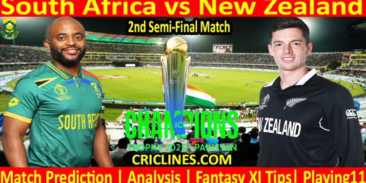 Today Match Prediction-SA vs NZL-ICC Champions Trophy-CT 2025-2nd Semi-Final Match-Who Will Win