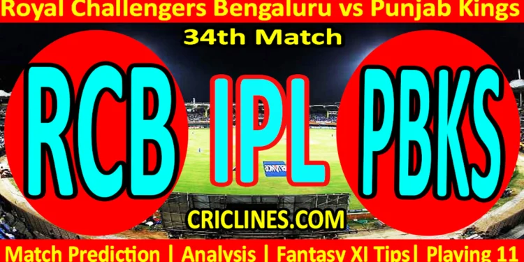 Today Match Prediction-RCB vs PBKS-IPL Match Today 2025-34th Match-Venue Details-Dream11-Toss Update-Who Will Win