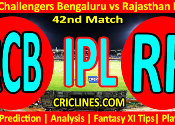Today Match Prediction-RCB vs RR-IPL Match Today 2025-42nd Match-Venue Details-Dream11-Toss Update-Who Will Win