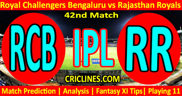 Today Match Prediction-RCB vs RR-IPL Match Today 2025-42nd Match-Venue Details-Dream11-Toss Update-Who Will Win